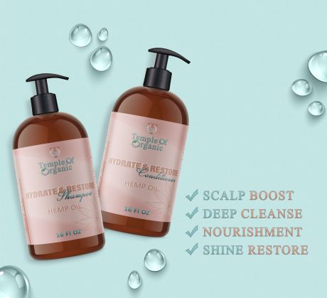 Hydrate & restore hemp shampoo & conditioner Duo