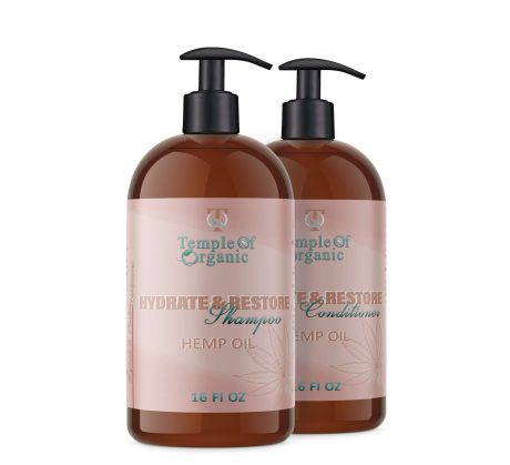 Hydrate & Restore Hemp Shampoo & Conditioner Duo 16 oz