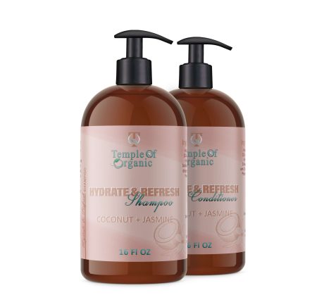 Hydrate & Refresh Coconut + Jasmine Shampoo & Conditioner Duo 16 oz
